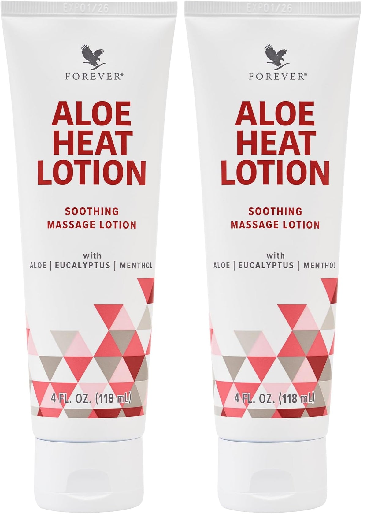 Forever Living Aloe Heat Lotion bottle with menthol and eucalyptus for soothing comfort