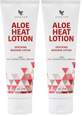 Forever Living Aloe Heat Lotion bottle with menthol and eucalyptus for soothing comfort