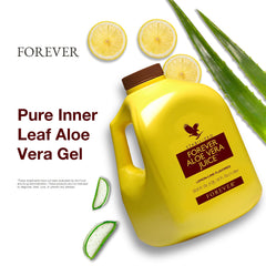 Pack of Forever Living Aloe Vera Juice Lemon Lime two bottles for convenient daily use