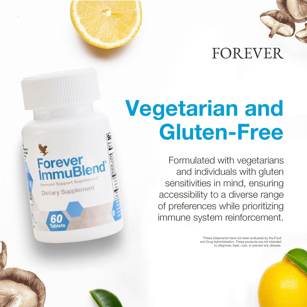 Forever ImmuBlend box packaging showing product branding and ingredients.