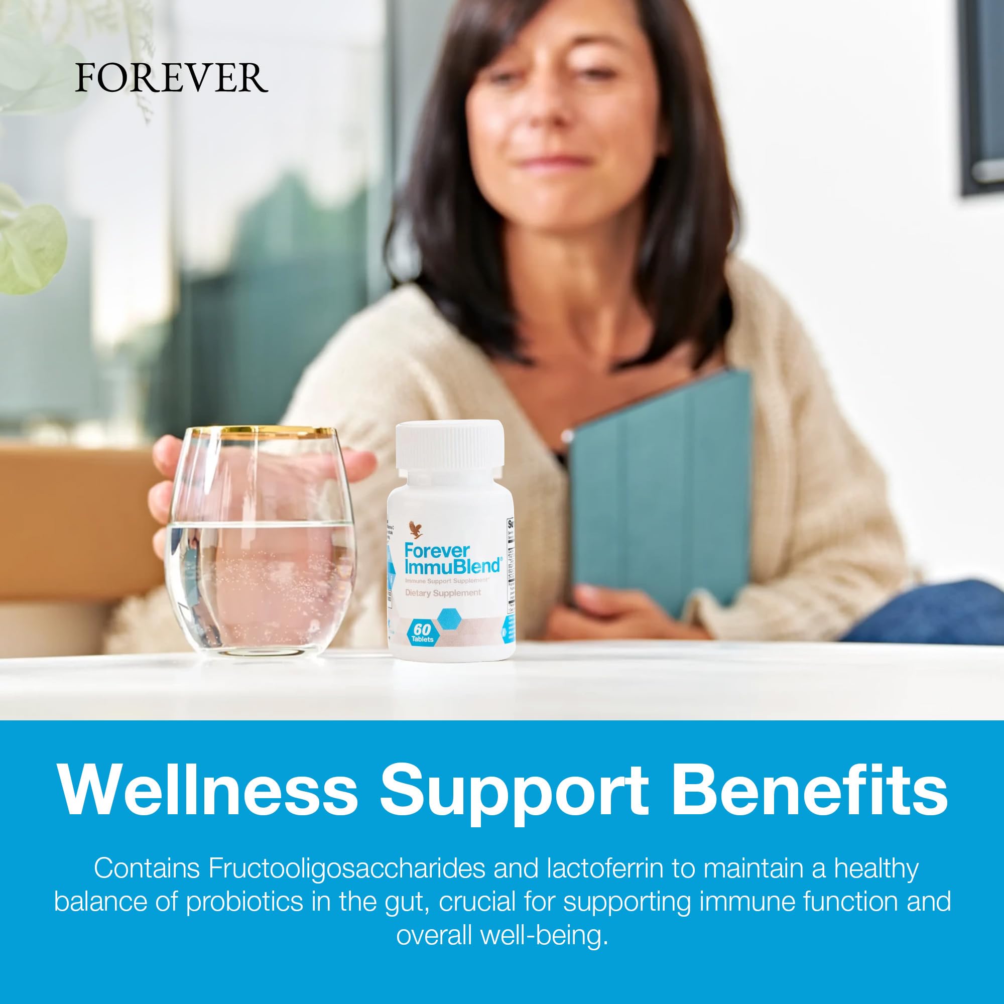 Forever ImmuBlend maitake and shiitake imagery representing immune support.