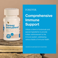 Forever ImmuBlend tablets on a surface ready for daily use.