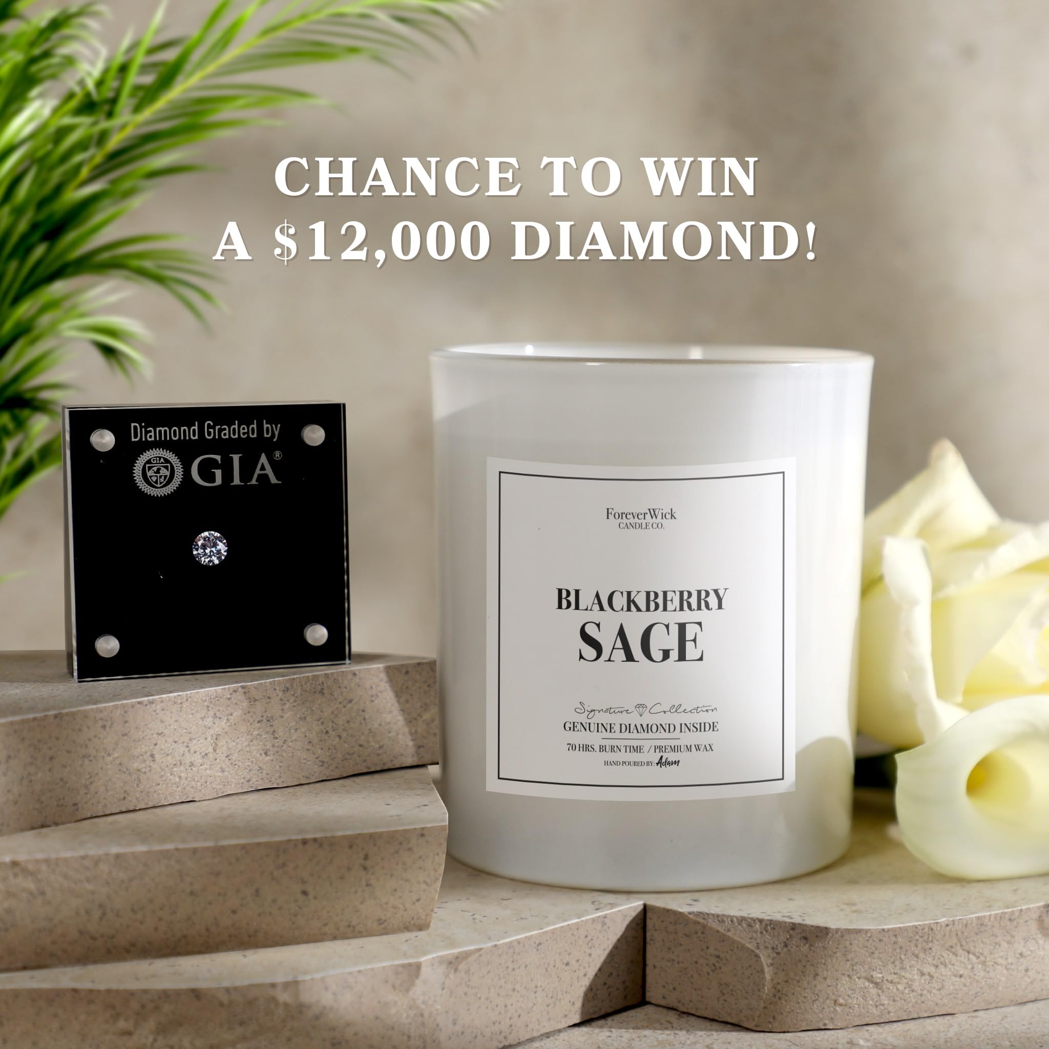 ForeverWick 14oz candle lit for inviting ambience