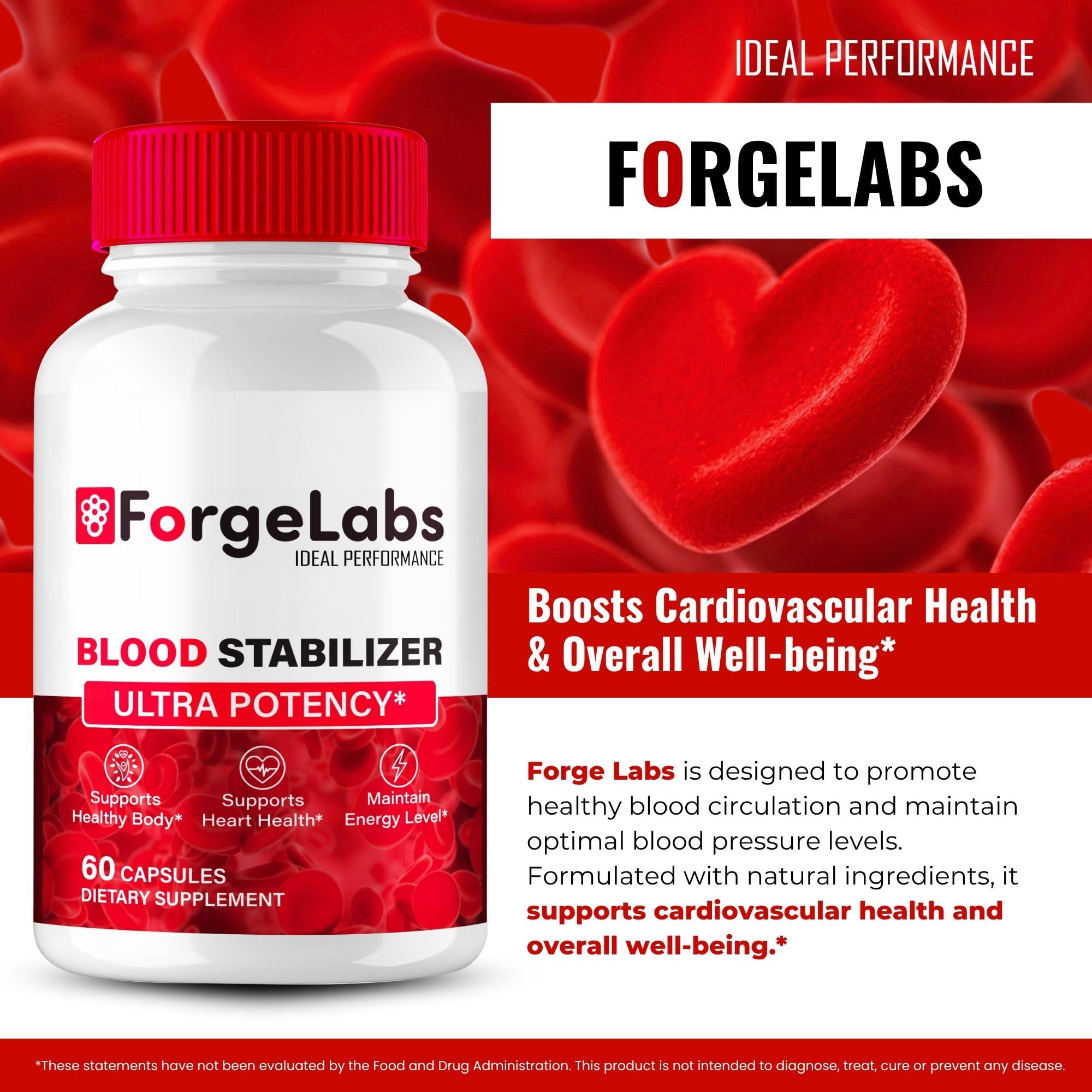 Forge Labs natural ingredients label emphasizing a clean formula.