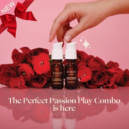 FORIA Passion Play Kit Massage oil pump bottle for soothing, fast-absorbing massage.