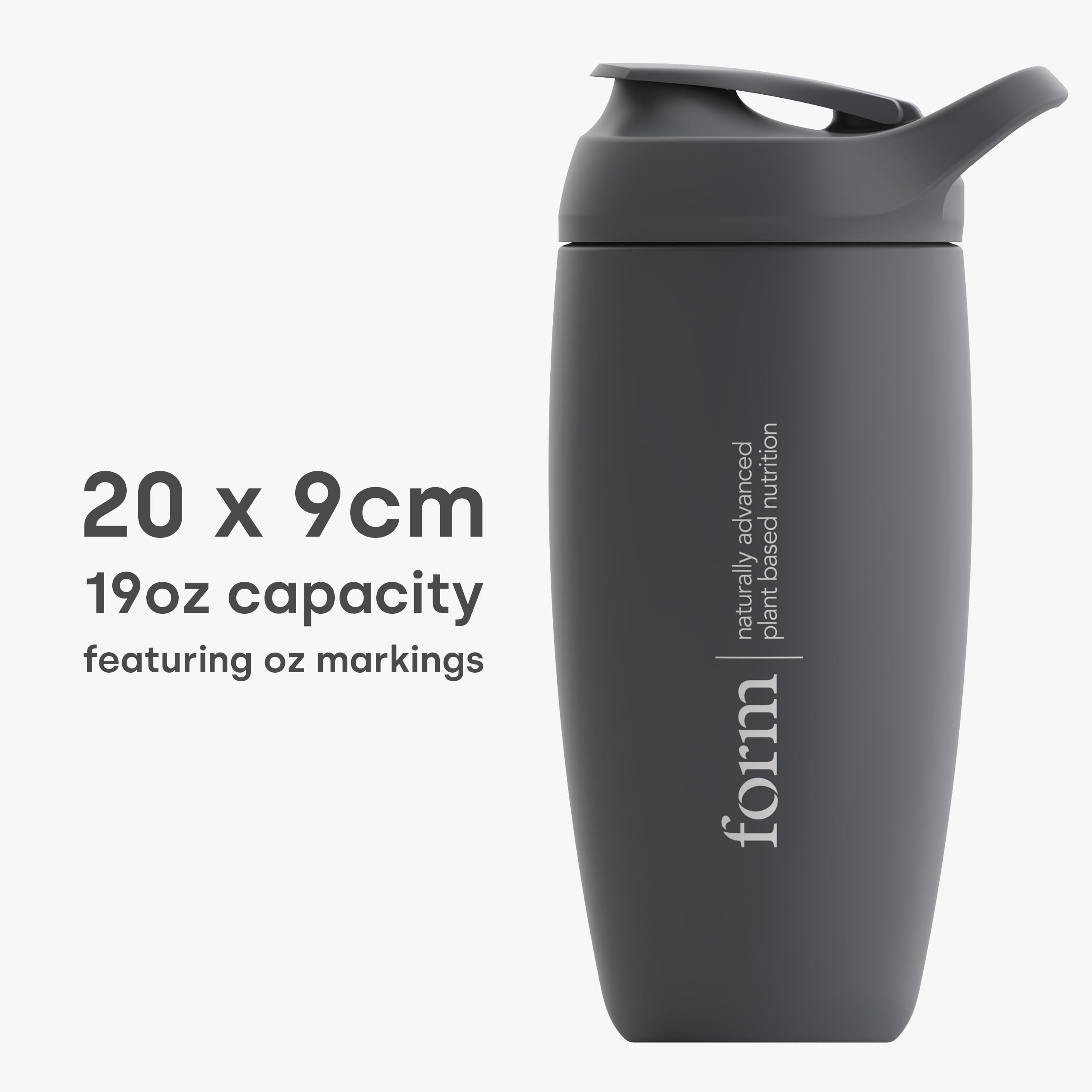 Form shaker in gym bag with leak-proof lid for mess-free transport.