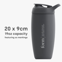 Form shaker in gym bag with leak-proof lid for mess-free transport.