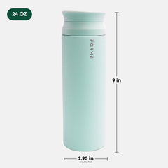 FORME Blender Shaker Sea Mist bottle interior with easy-clean rounded corners