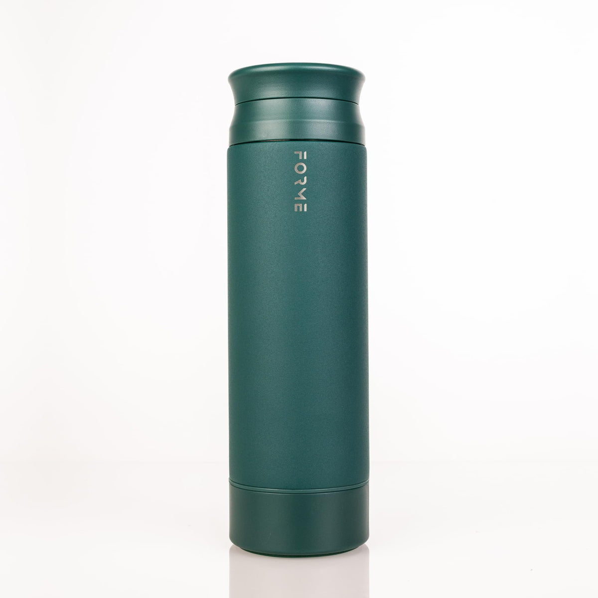 FORME Jungle blender bottle front view preserves temperature for cold or hot beverages.