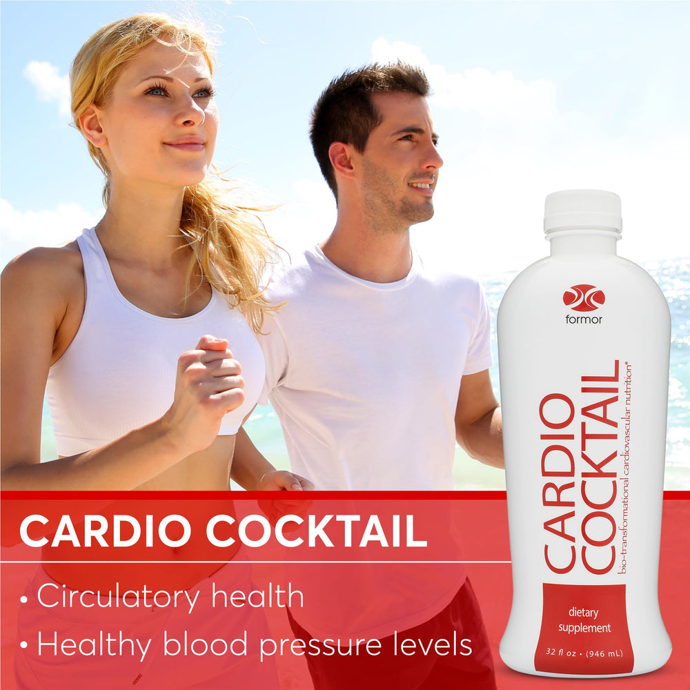 ForMor Cardio Cocktail liquid swirling in a glass demonstrating vitality.