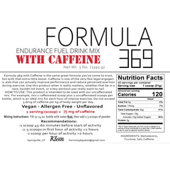 Formula 369 with Caffeine ready-to-drink serving setup for long sessions