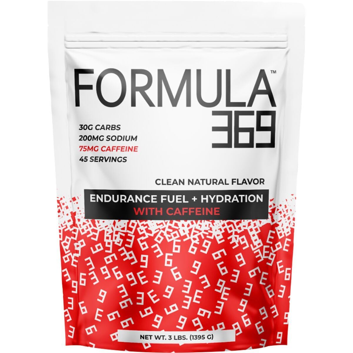 Formula 369 with Caffeine front packaging for quick identification and ready-to-use endurance fueling