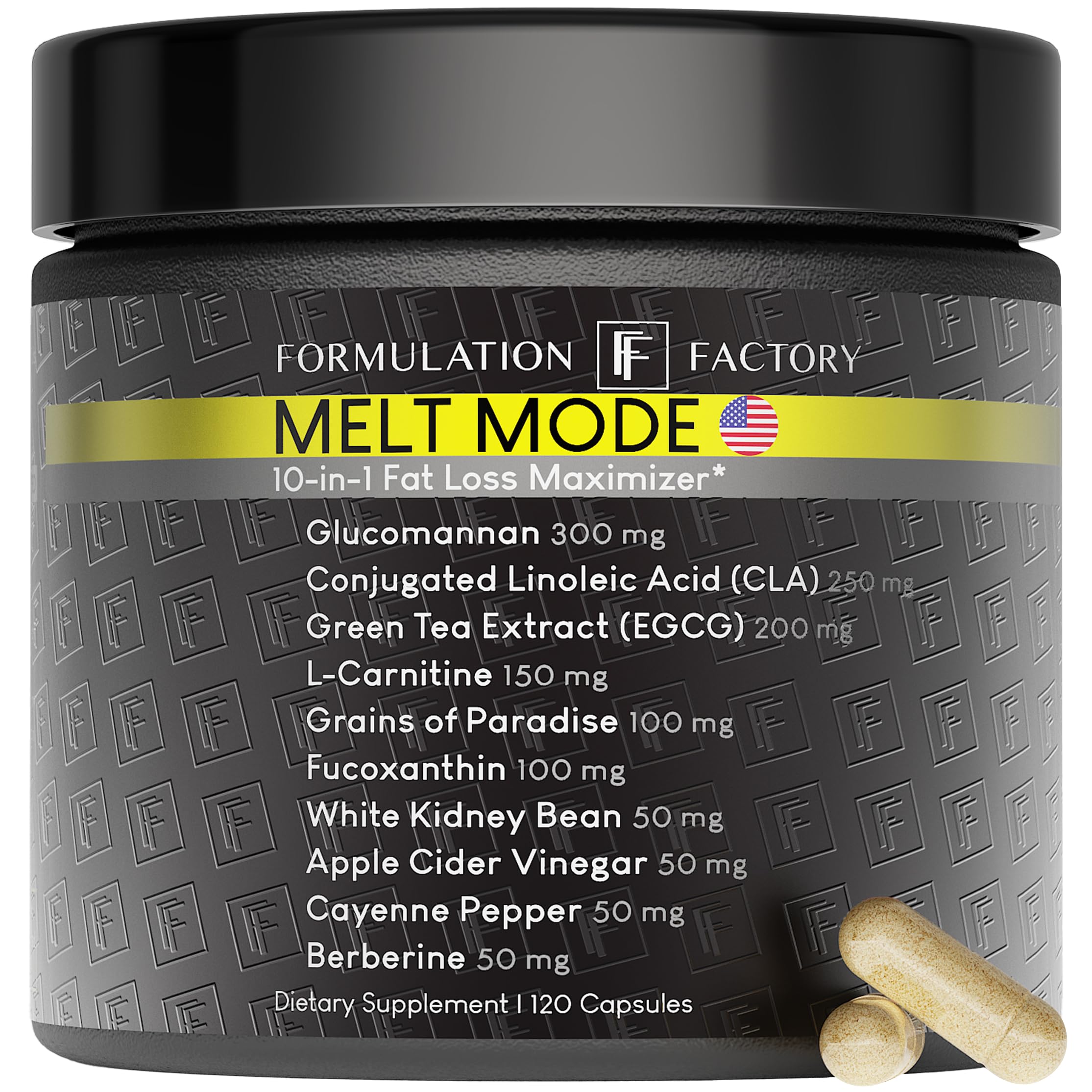 Formulation Factory Melt Mode bottle front for daily metabolism support