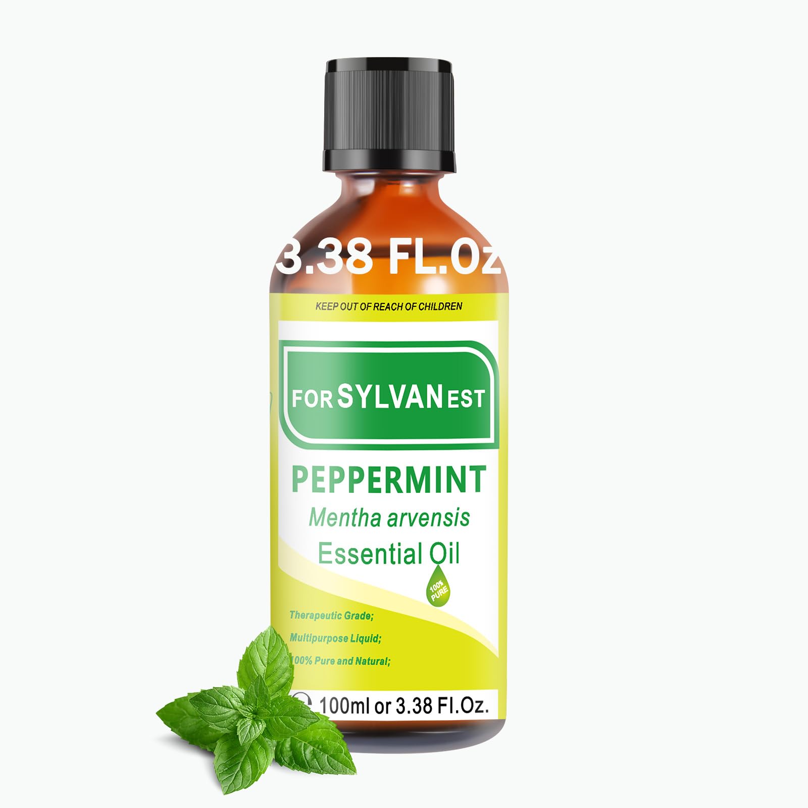 FORSYLVANEST peppermint oil in amber glass bottle preserves freshness