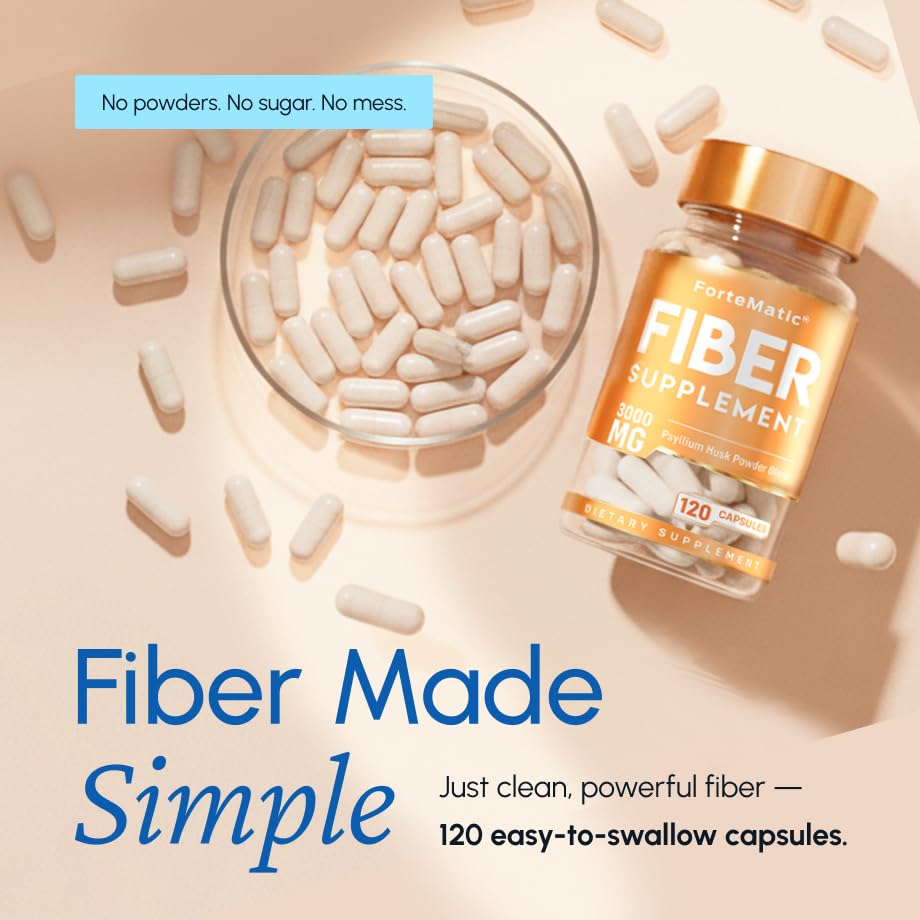 Fortematic label highlights no artificial fillers and no sugar.