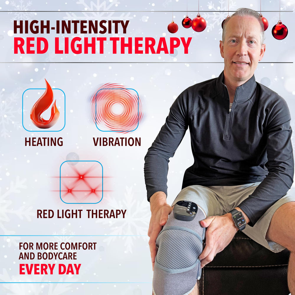 FORTHiQ RED+ 52-LED red near-infrared coverage enhances comfortable joint therapy.