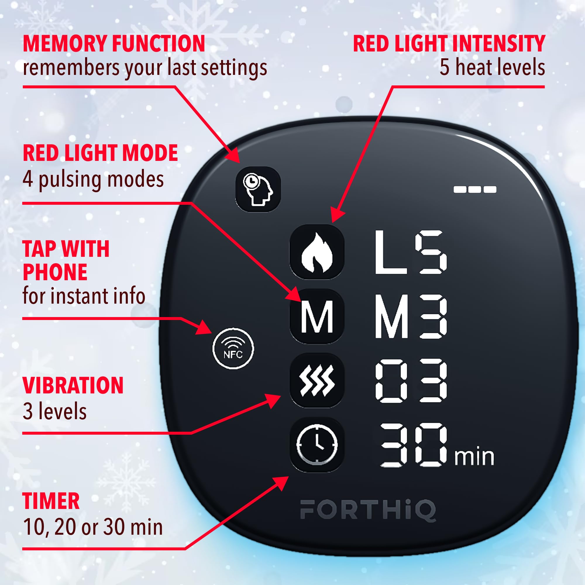 FORTHiQ RED+ knee brace adjustable straps ensuring secure fit