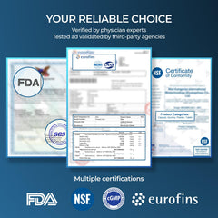 FORTISCA NAD+ bottle back label outlining ingredients and dosage