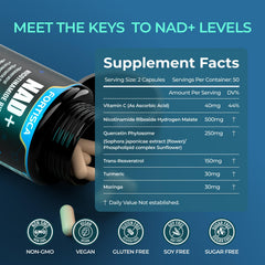 FORTISCA NAD+ capsules close-up showing capsule texture and purity