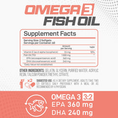 Forzagen Essentials Omega-3 bottle label displays EPA and DHA amounts for reference.