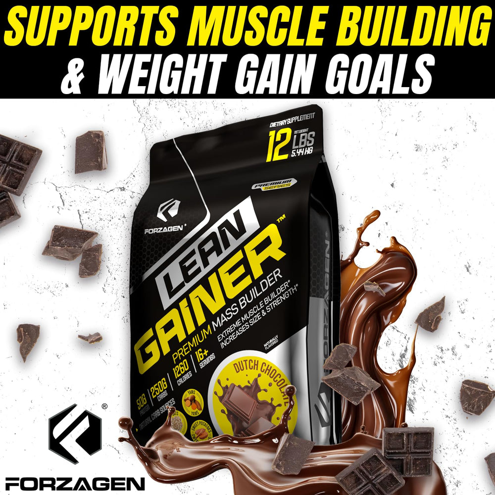 Forzagen Lean Gainer ingredient blend illustration highlights natural carbs.