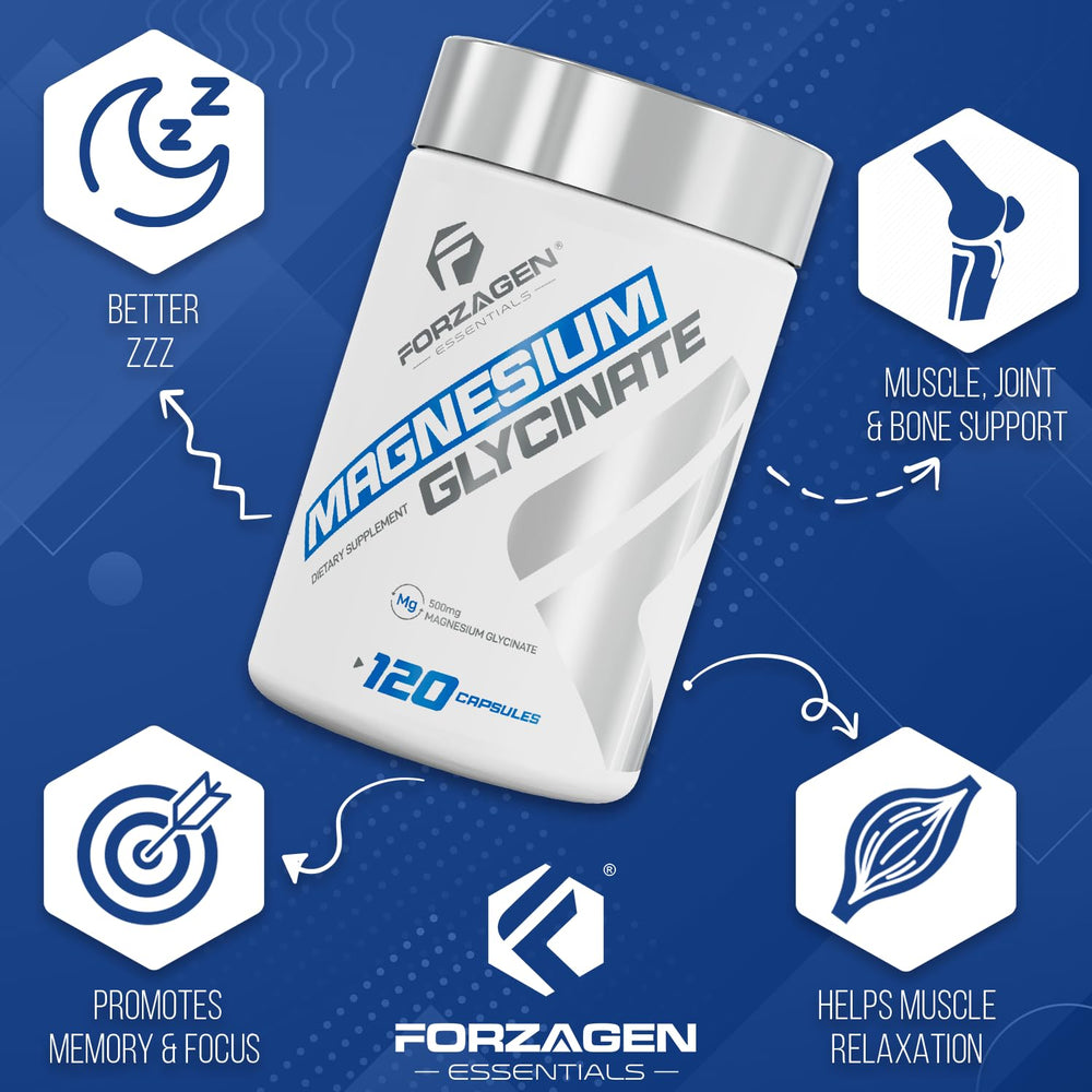 Forzagen Magnesium Glycinate blister pack illustrates portable use.