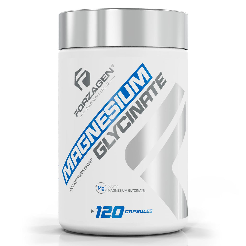 Forzagen Magnesium Glycinate bottle with high-absorption capsules for nerve support.