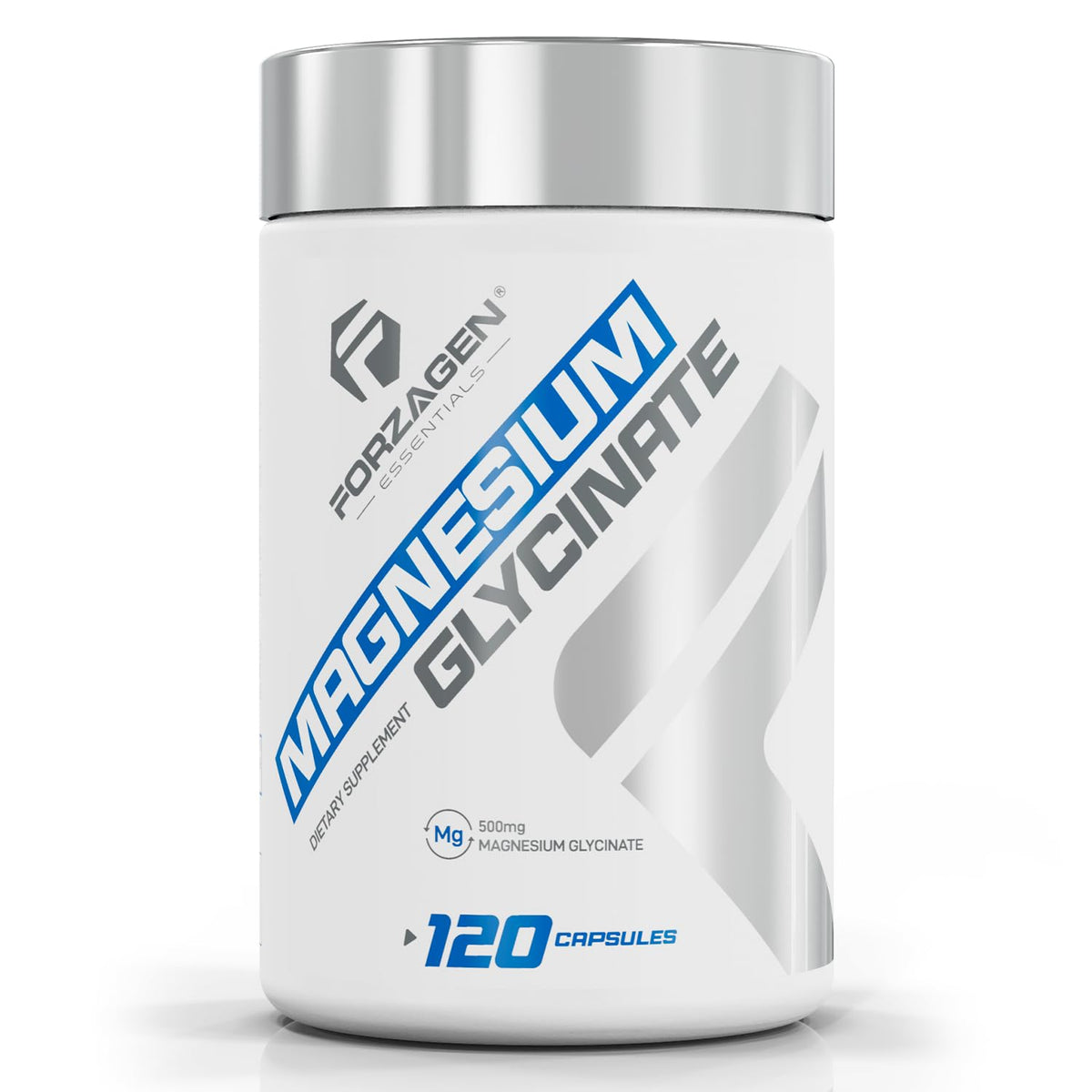 Forzagen Magnesium Glycinate bottle with high-absorption capsules for nerve support.