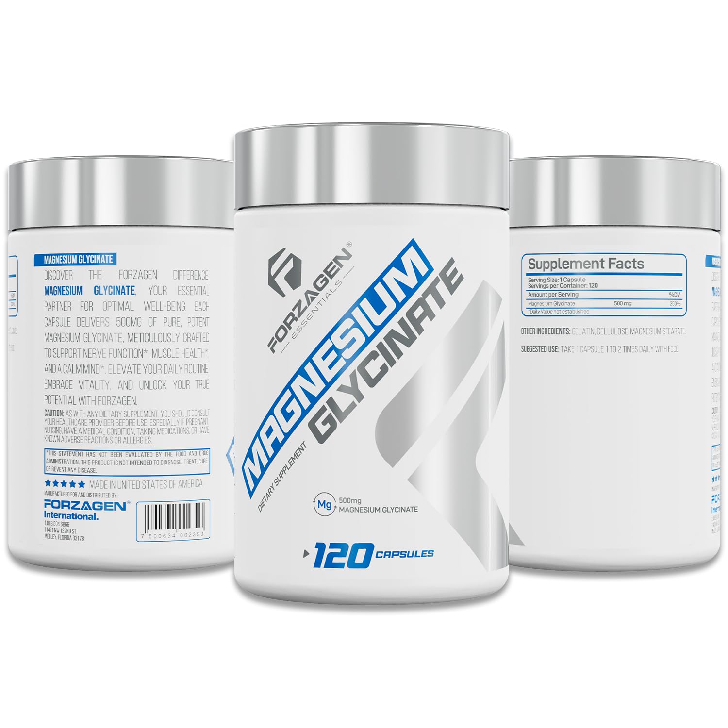 Forzagen Magnesium Glycinate pour showing quick, meals-based intake.