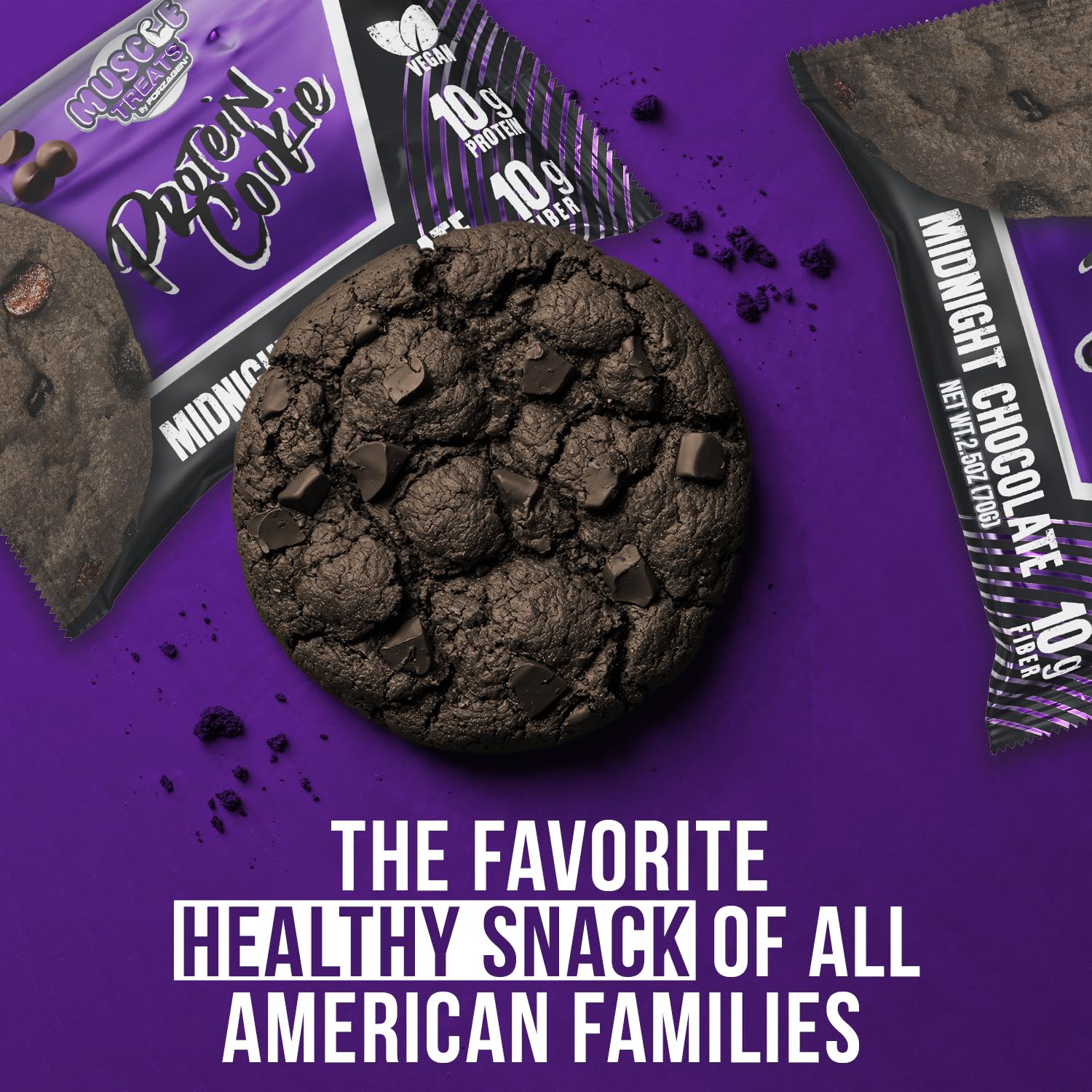 Forzagen Midnight Chocolate cookie vegan chips emphasize dairy-free snack