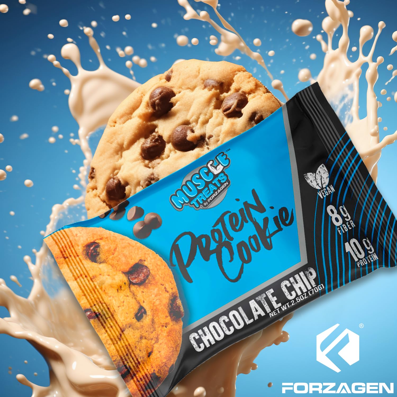 Forzagen Muscle Treats cookie on-the-go snack, ideal for busy days