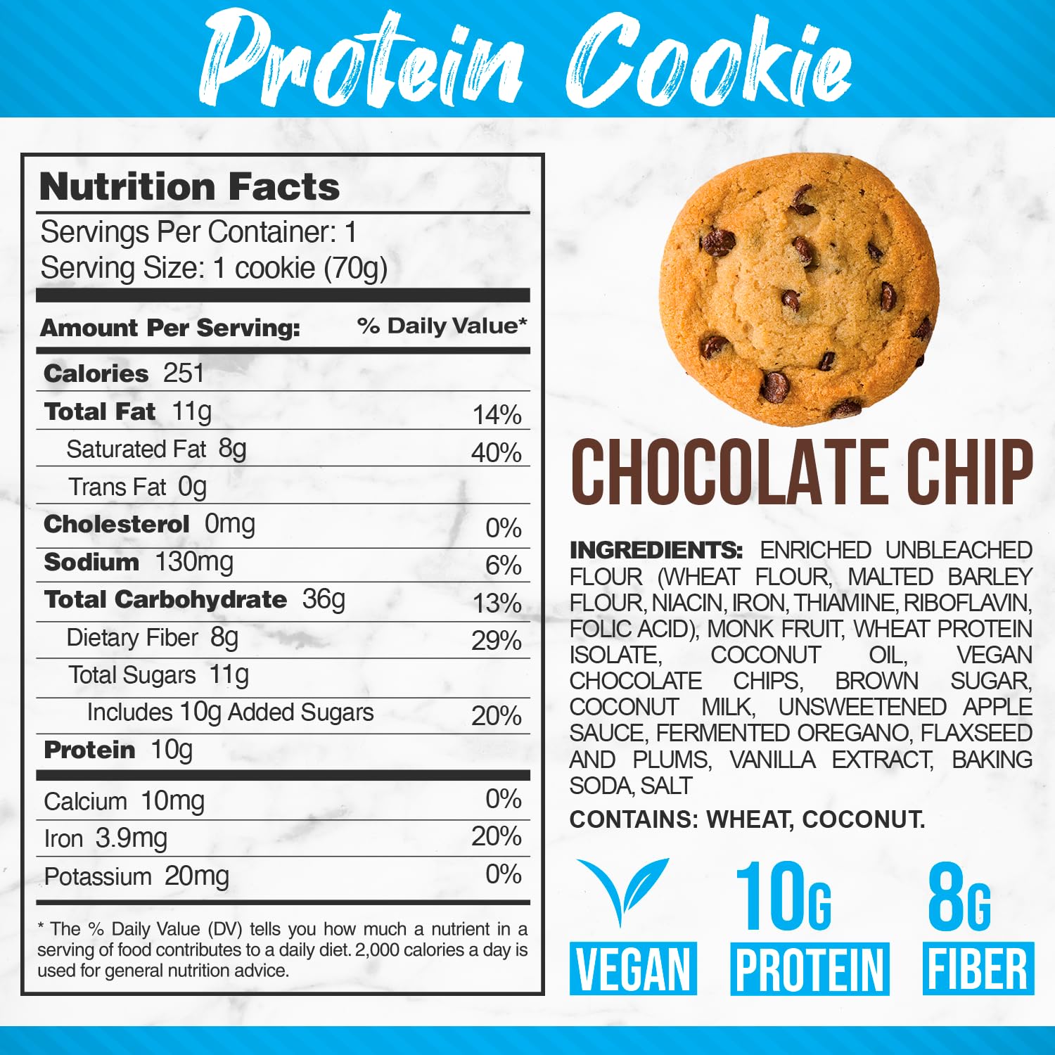 Forzagen Muscle Treats cookie pack front, convenient on-the-go protein snack