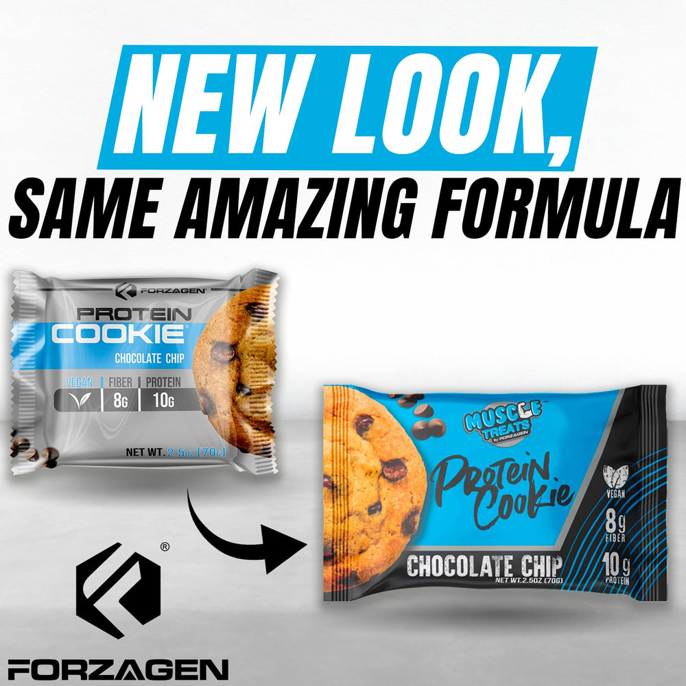 Forzagen Muscle Treats cookie packaging back, easy-to-read info