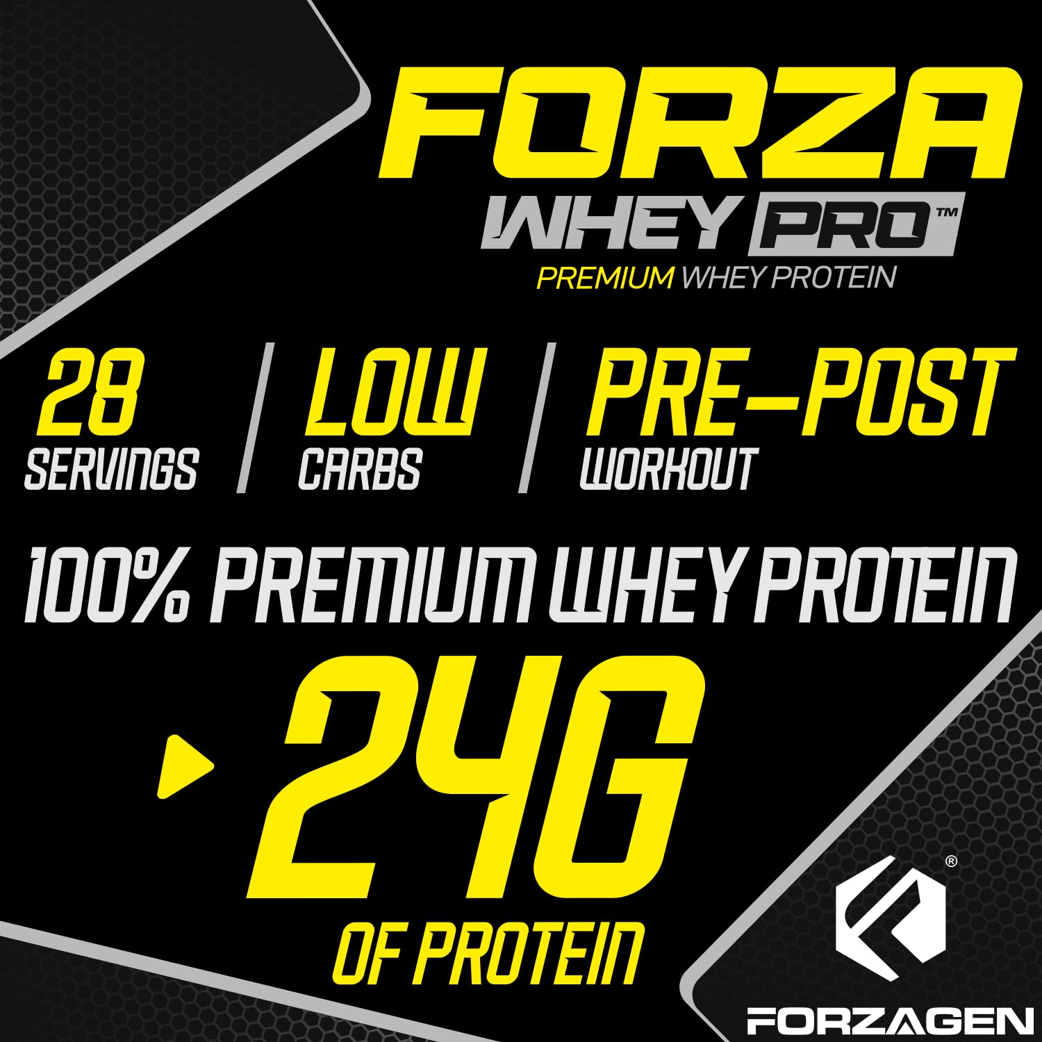 Close-up of the Dutch Chocolate label on Forzagen Whey PRO