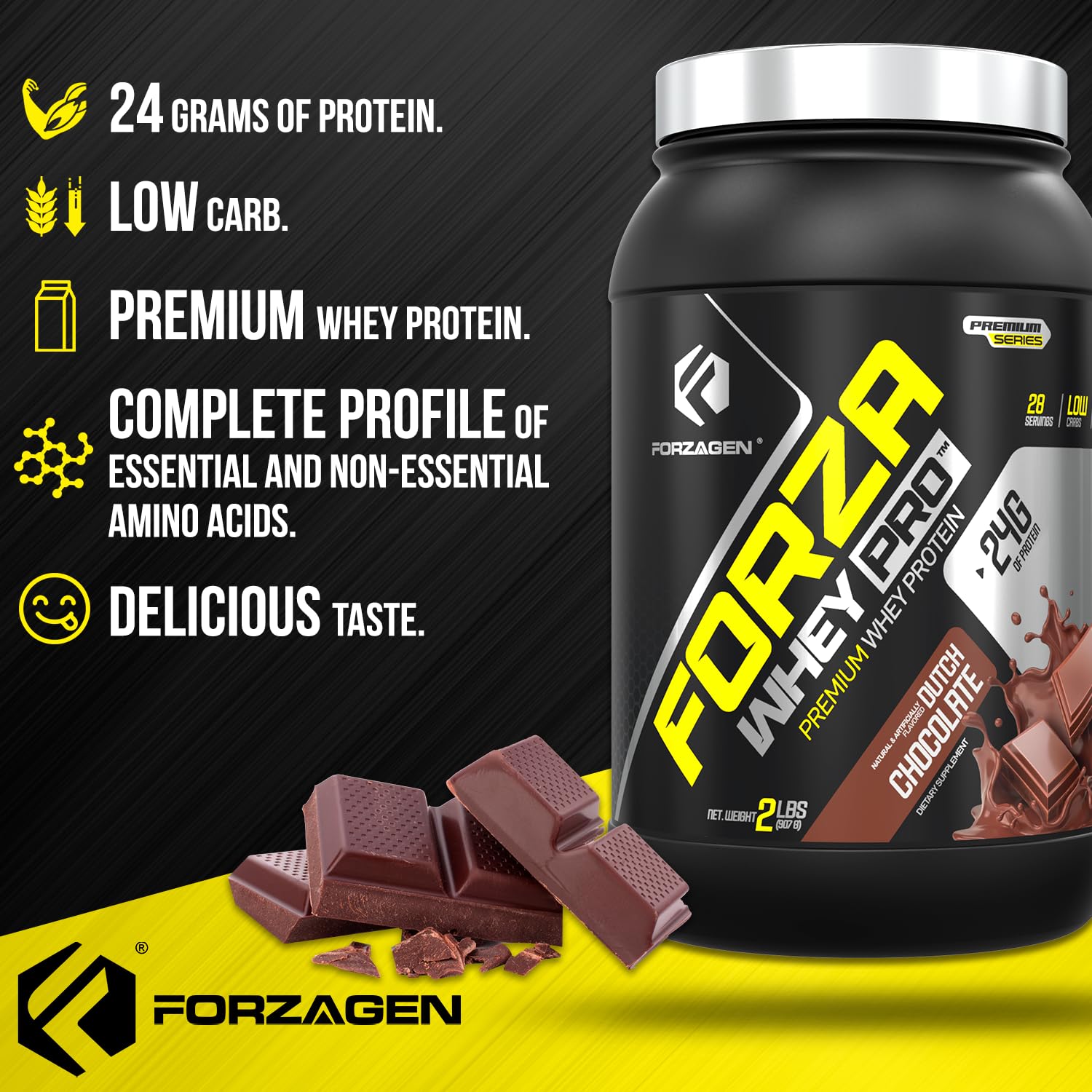 Refreshing protein shake in a glass using Forzagen Whey PRO