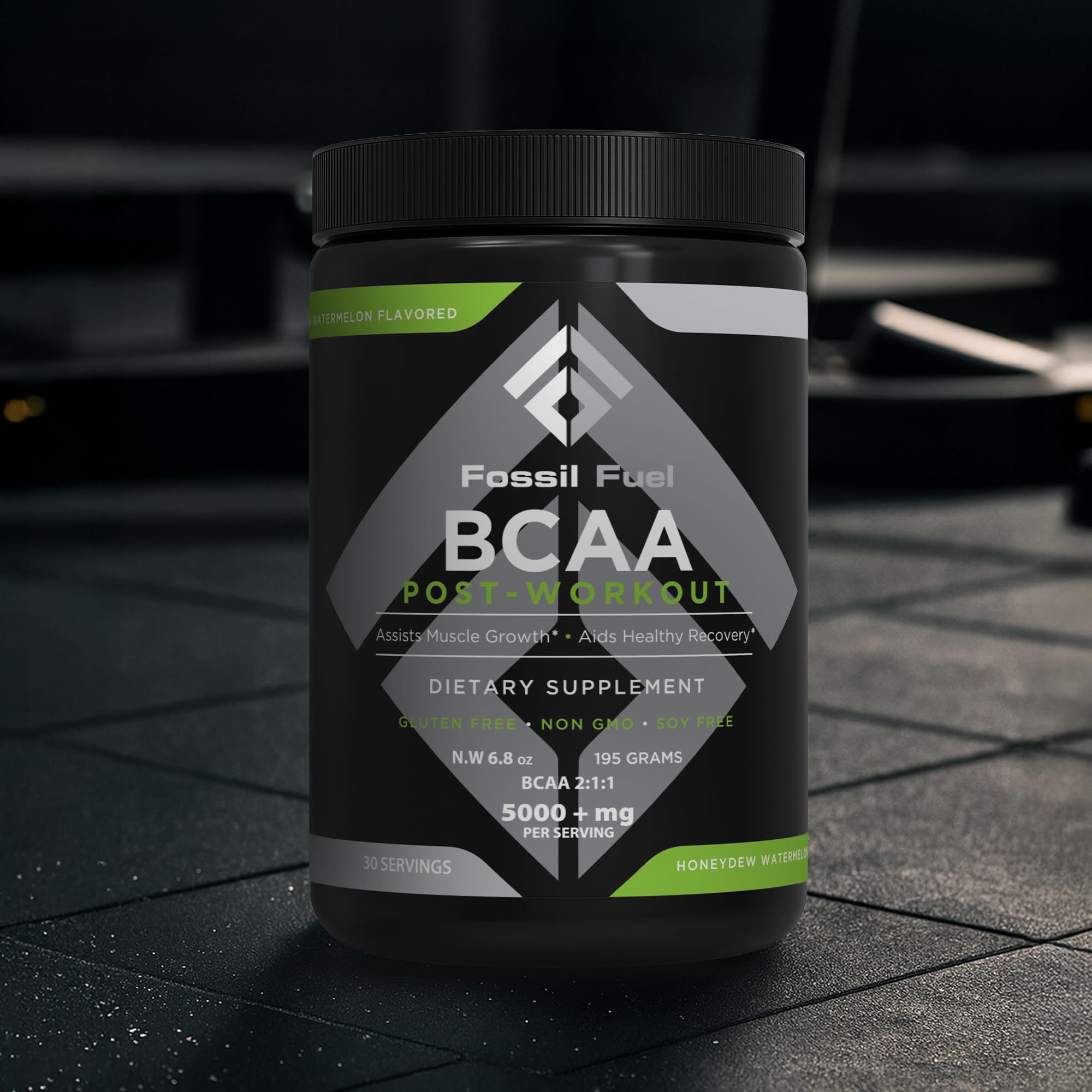 Fossil Fuel bcaa powder flavor closeup featuring honeydew aroma.