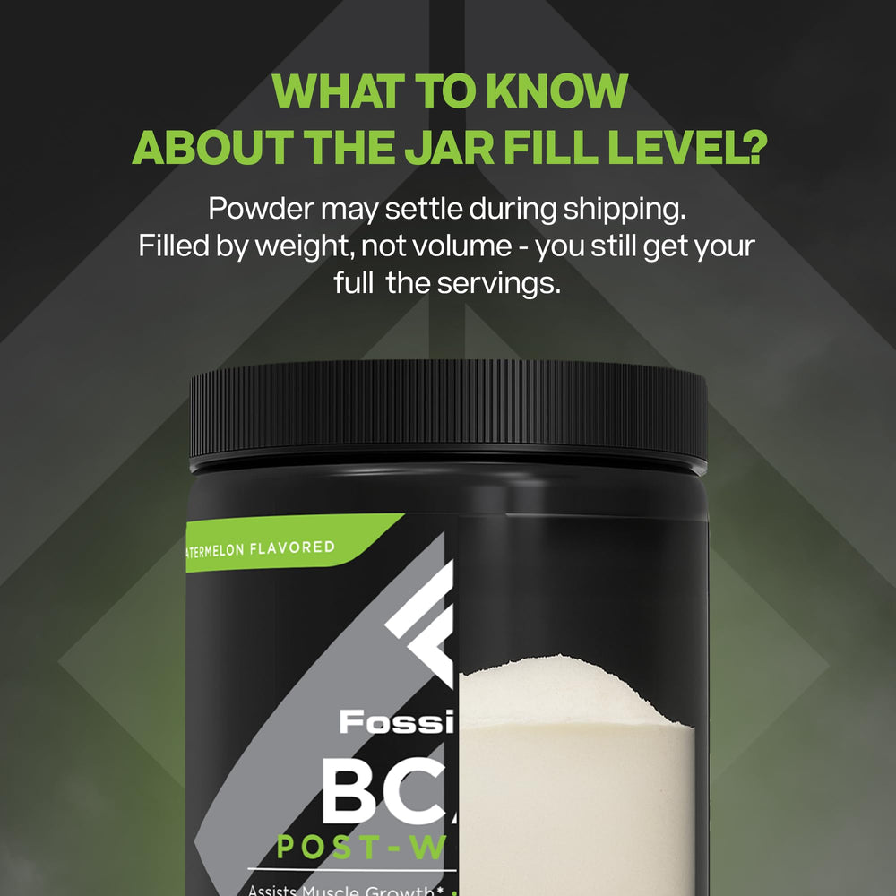 Fossil Fuel bcaa powder glass hydration ready to drink during workouts.