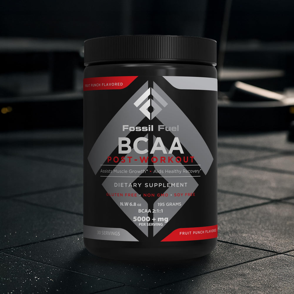 Fossil Fuel BCAA formula for lean muscle recovery with zero sugar