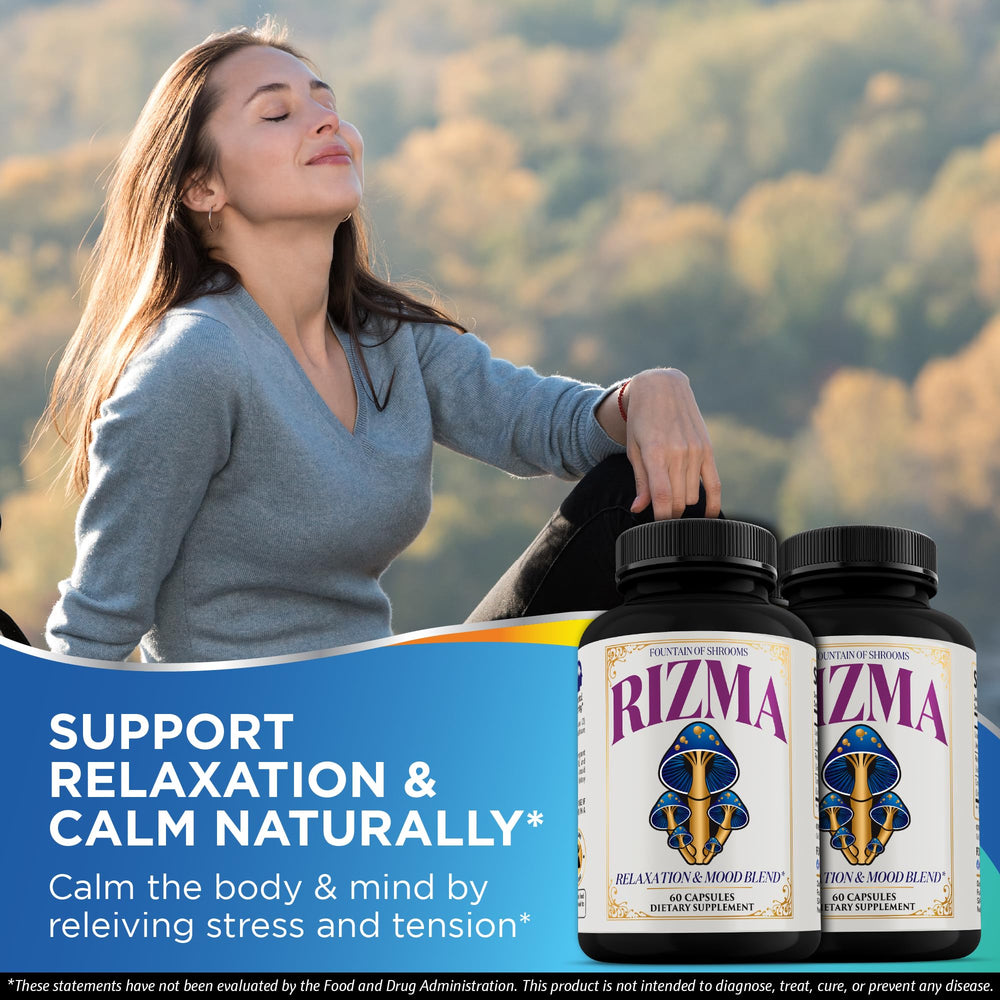 Lifestyle scene of Rizma in use emphasizes easy daily focus and mood balance.