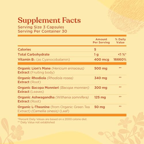 Four Sigmatic Focus Capsules usage-plate highlights recommended daily intake for consistency.