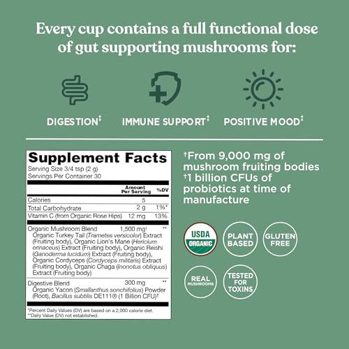 Four Sigmatic Gut Health Blend scoop for easy daily dosage