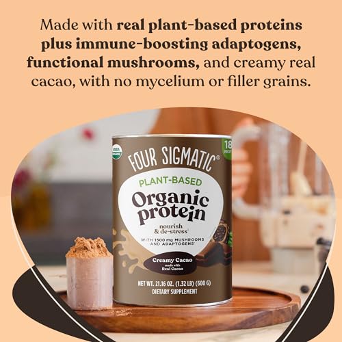Four Sigmatic mushroom complex visual featuring chaga, reishi, cordyceps, and lion’s mane