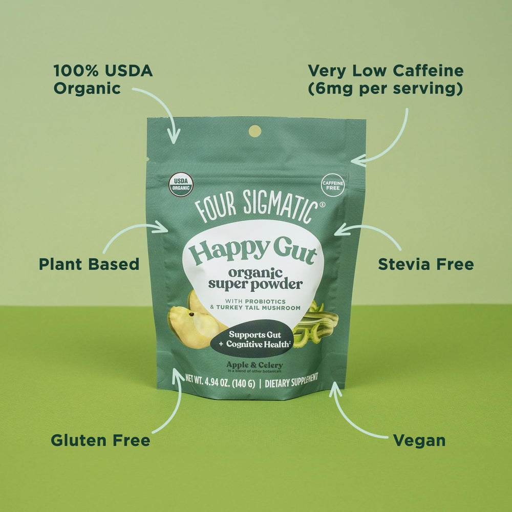 Close-up of moringa, chaga, and wheatgrass ingredients signaling nutrient-dense power.