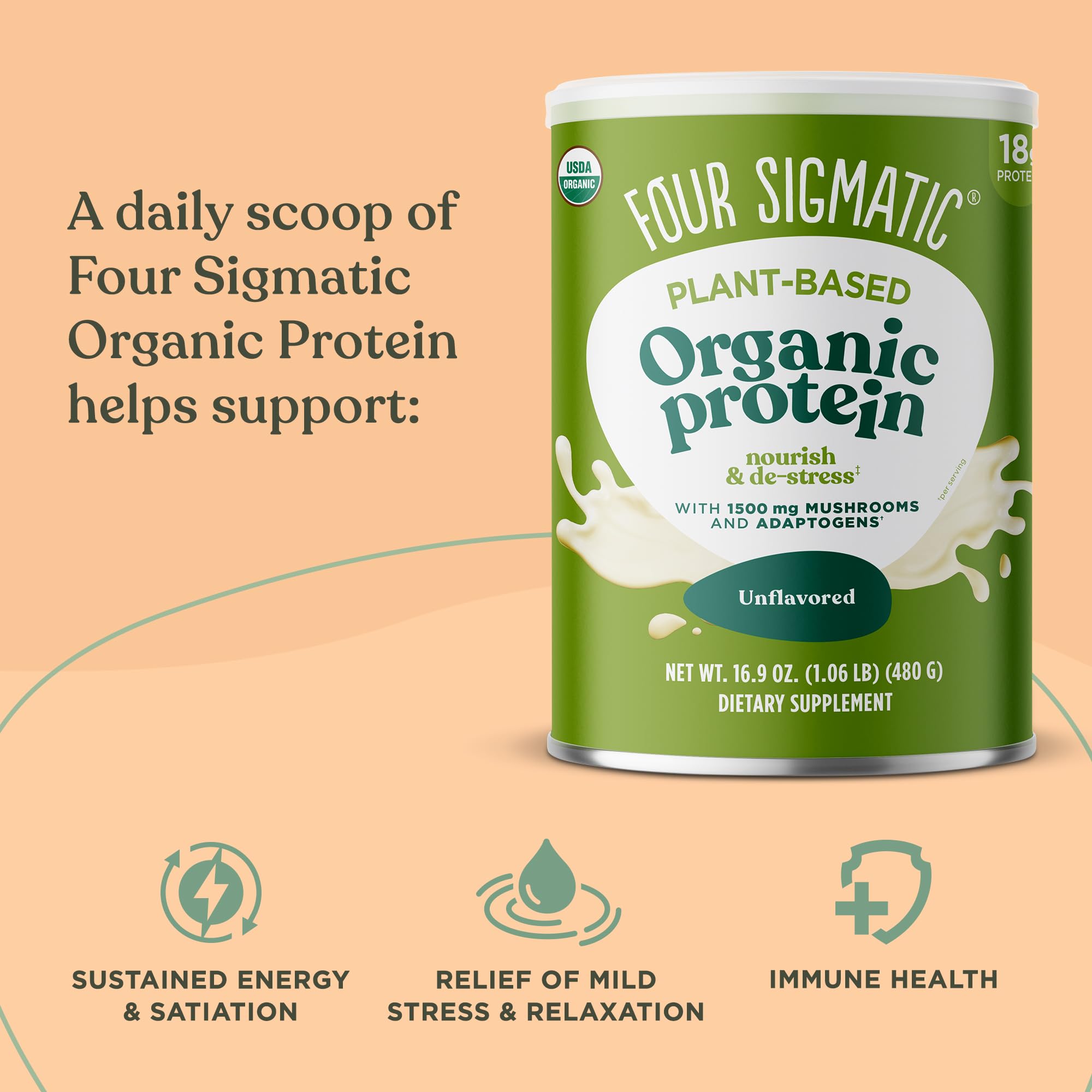 Four Sigmatic organic sweeteners coconut palm sugar and lucuma jar close-up.