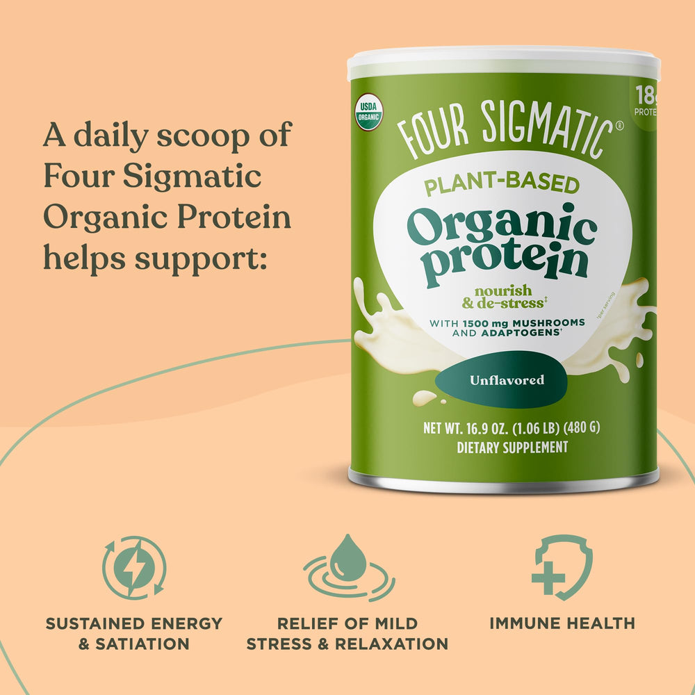 Four Sigmatic organic sweeteners coconut palm sugar and lucuma jar close-up.