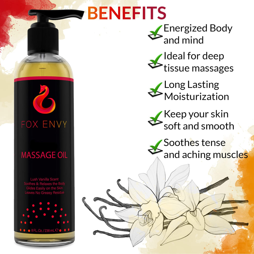 Back massage scene with vanilla aroma for targeted tension relief