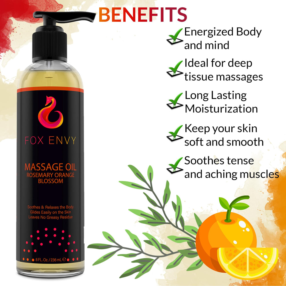 Fox Envy coconut and jojoba blend for fast absorption and soft skin.