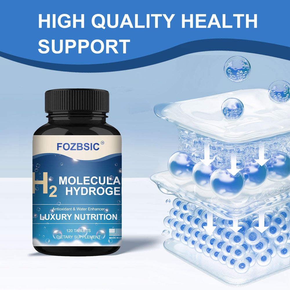 FOZBSIC Hydrogen Water Tablets illustration of ingredients purity and safety.