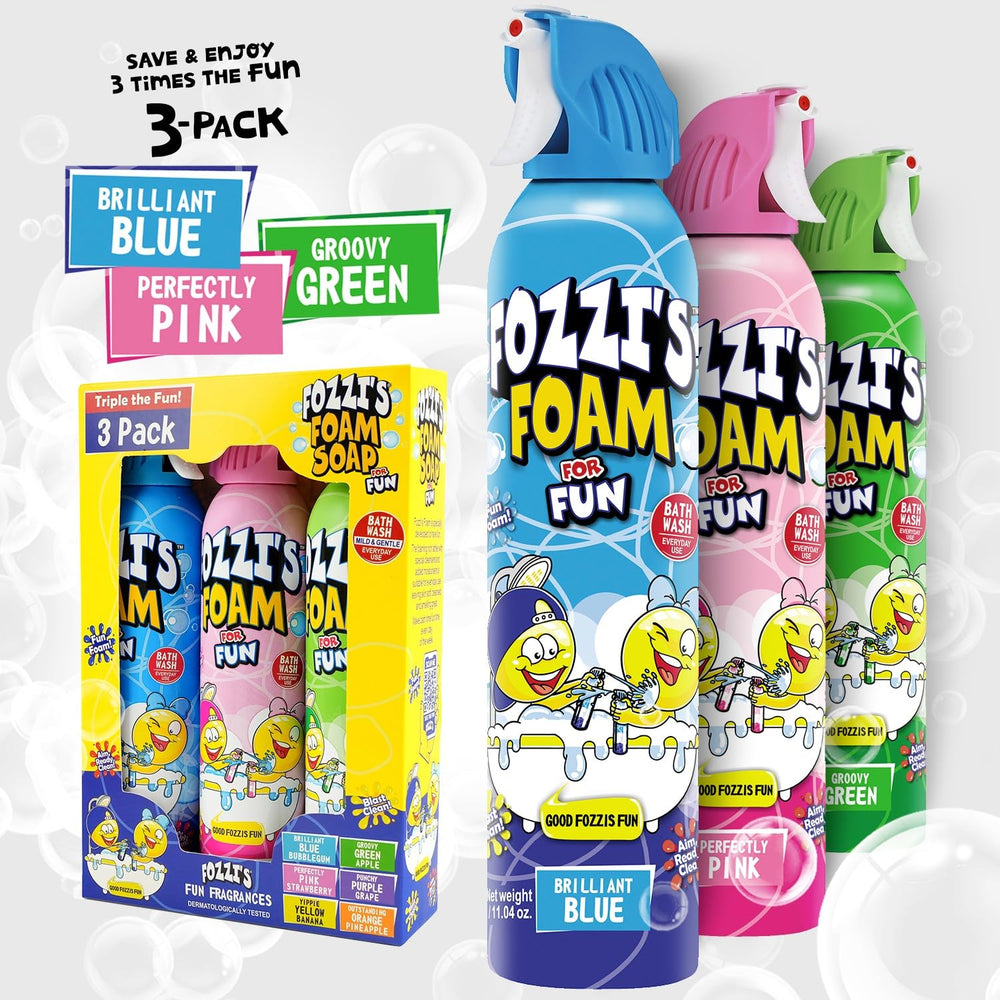 FOZZI'S bubble foam colors kit enhances bath time fun