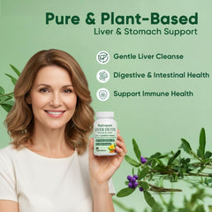 FQMUEV Nutrapure Liver Detox capsule close-up highlighting vegan non-GMO formula
